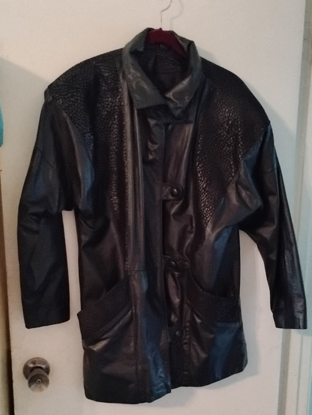 Comint Leather Jacket, Black, Women's Size Medium, Pre-owned